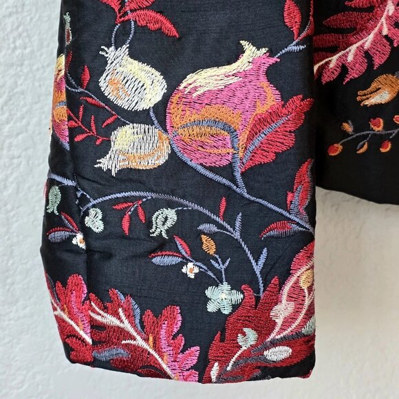 100% Silk Traditional Chinese Embroidered Blazer Jacket, Medium or Small Petite - Picture 3 of 7